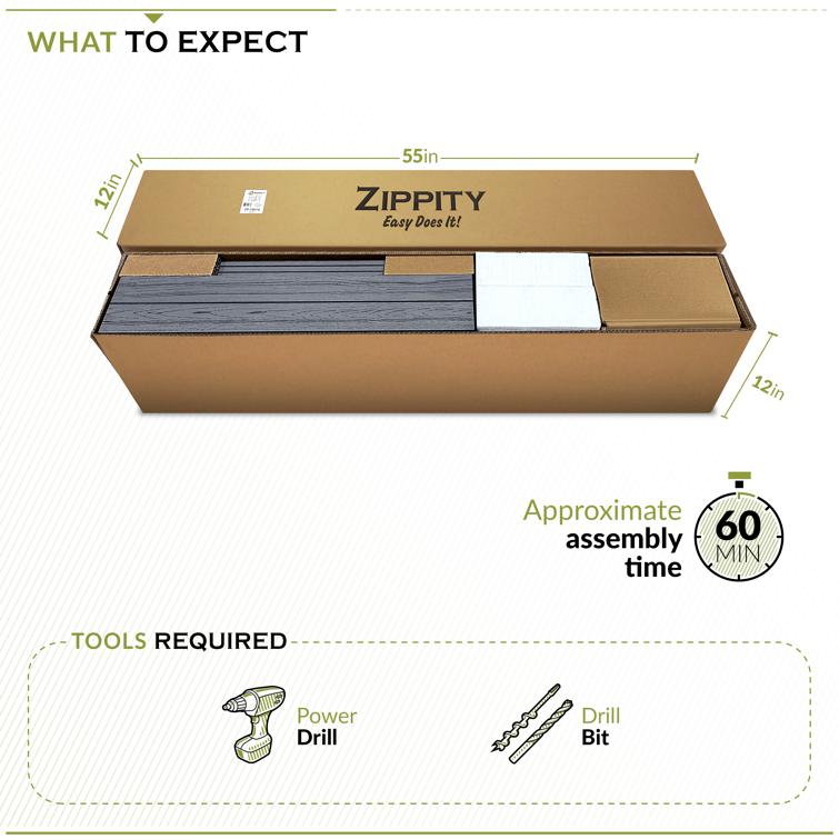 Zippity WoodTek Poolside Organizer (41in H x 55 1/4in L x 33 3/4in W)